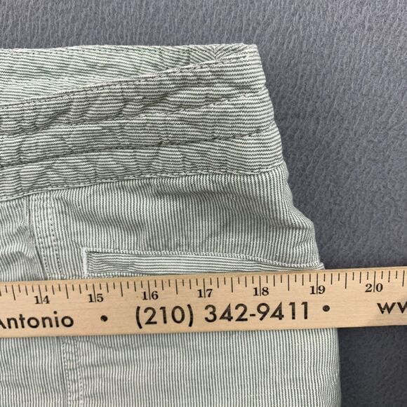 The North Face Shorts Size 10 Wander Free Linen Blend Striped Green 4" Inseam - Picture 6 of 14